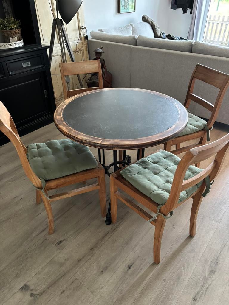 Tafel met stoelen, Ophalen, 100 tot 150 cm, 50 tot 100 cm, Zo goed als nieuw