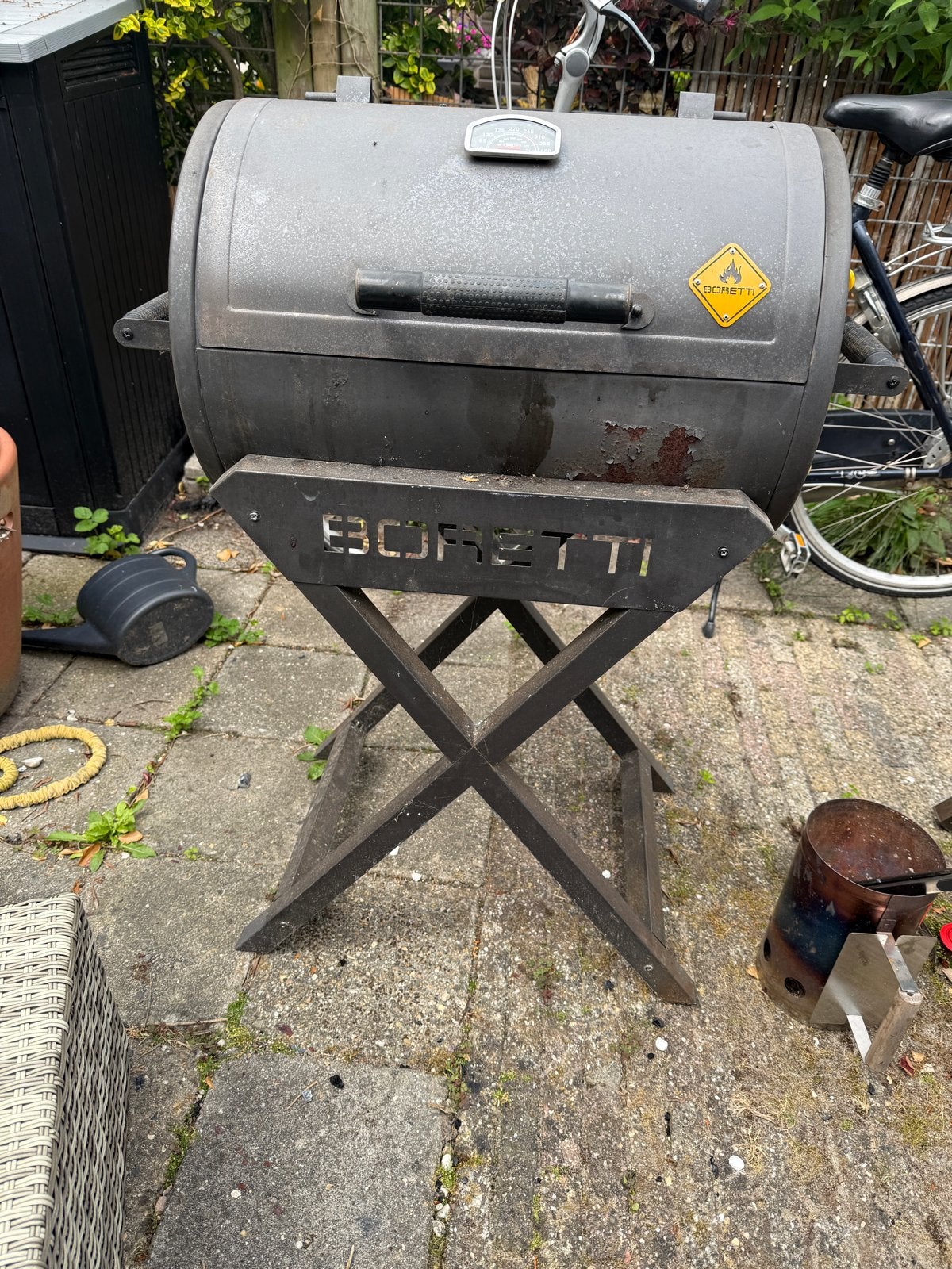 Boretti Fratello barbecue - houtskool BBQ, Tuin en Terras, Ophalen, Gebruikt
