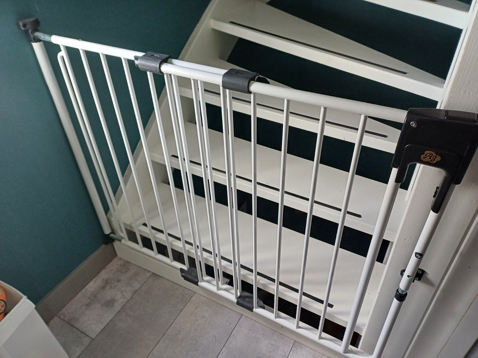 A3 Baby & Kids Safetydoor Traphekje Wit, Kinderen en Baby's, Traphekjes, Ophalen, Nieuw, Metaal of IJzer, 115 cm of meer