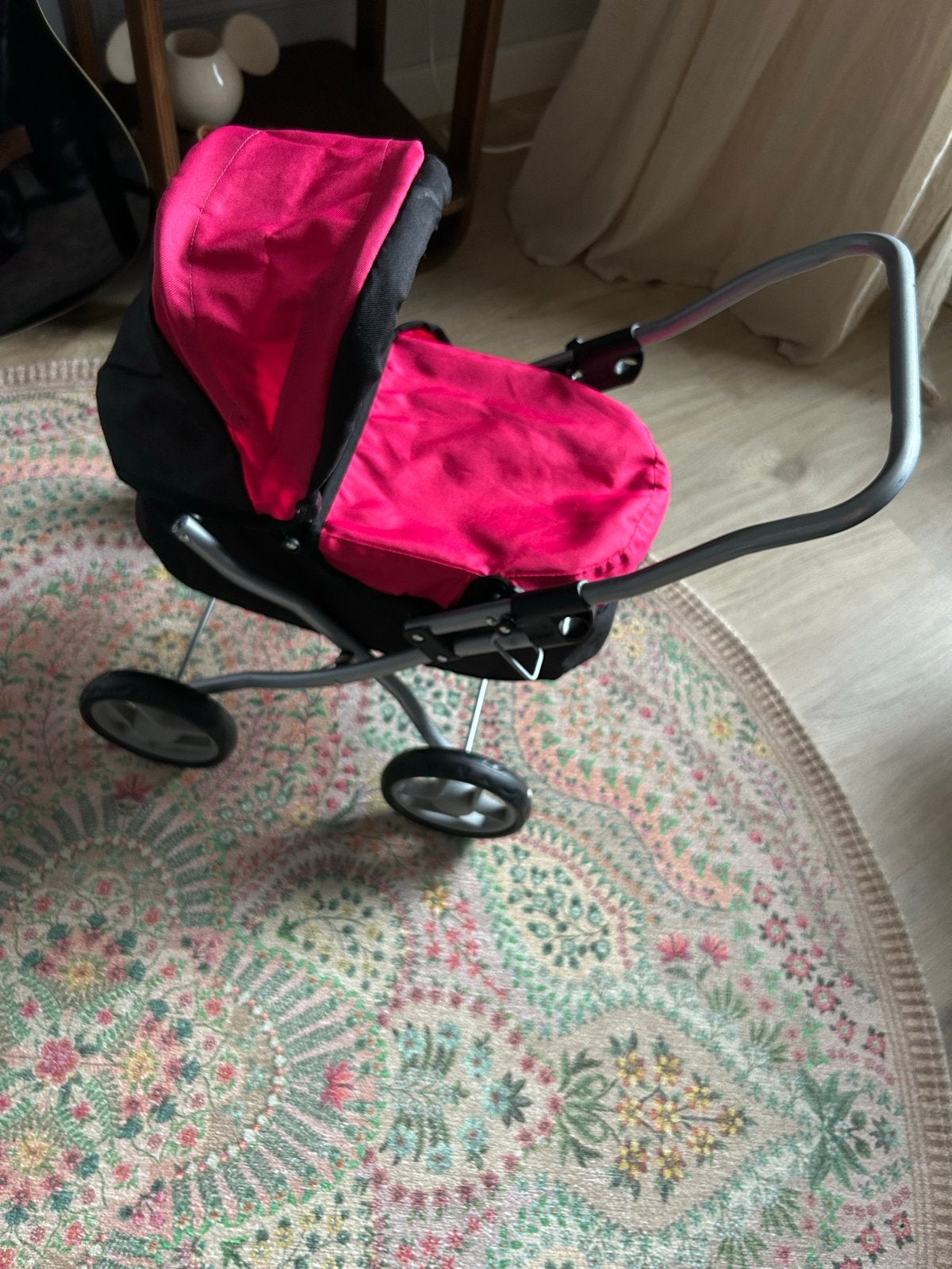 Roze/zwarte poppenwagen, Ophalen, Gebruikt, Overige typen