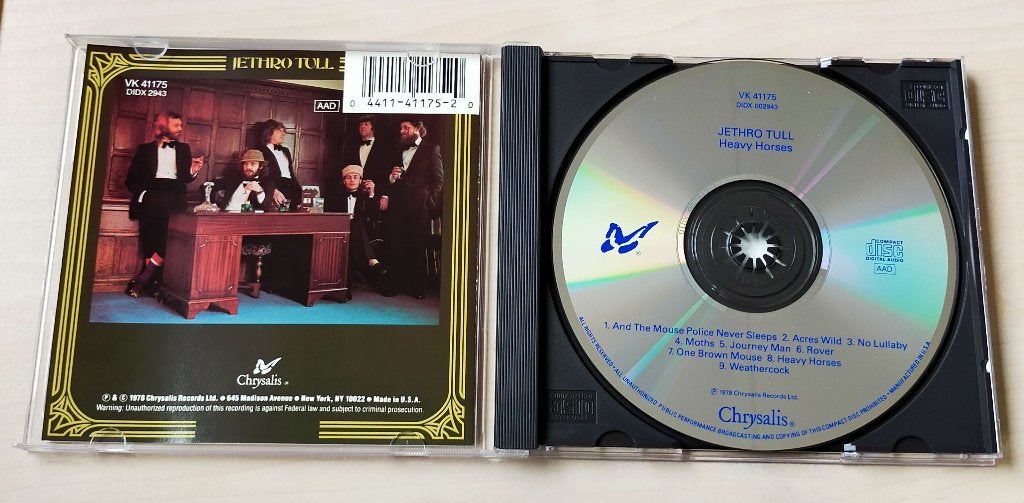 Jethro Tull - Heavy Horses CD 1978/198? USA, Ophalen of Verzenden, Zo goed als nieuw, Progressive Rock