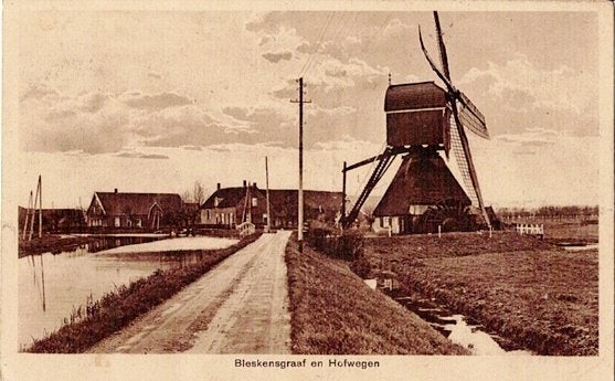 Bleskensgraaf en Hofwegen  Molen  1926, Verzenden, 1920 tot 1940, Gelopen, Zuid-Holland