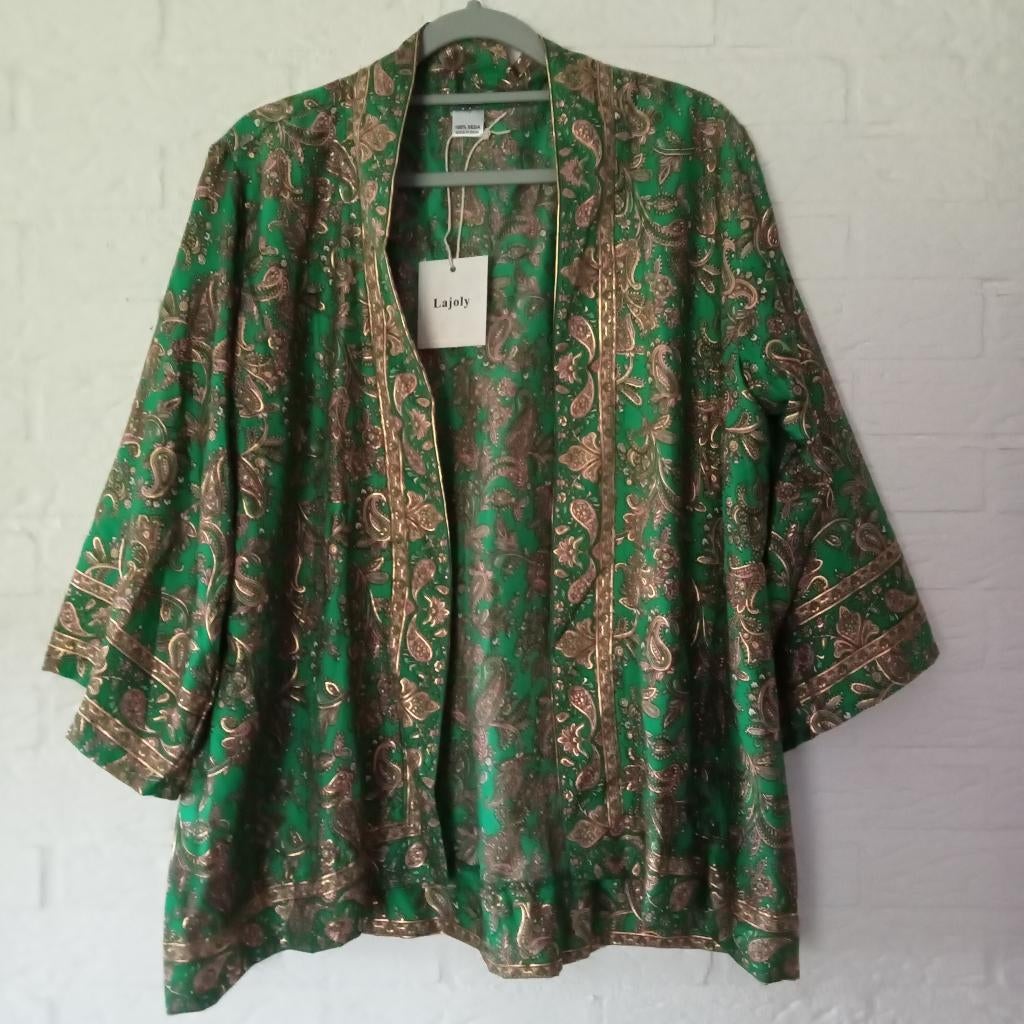 Nieuwe Ibiza stijl paisley zijden kimono, Verzenden, Maat 42/44 (L), Nieuw, LaJoly