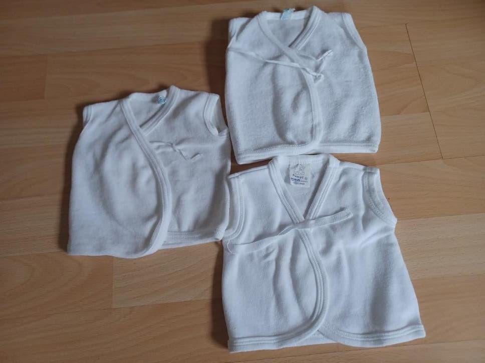 3 baby overslag hemdjes mt 56, Ophalen of Verzenden, Zo goed als nieuw, Humpy, Jongetje of Meisje