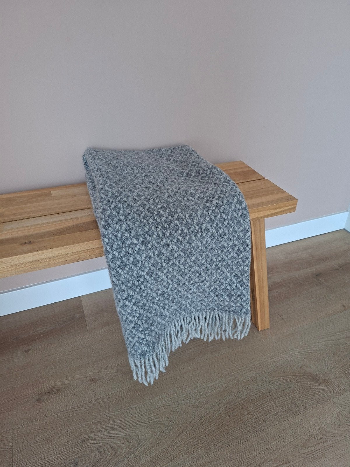 Wollen plaid, Wol, Ophalen of Verzenden, Zo goed als nieuw, Plaid