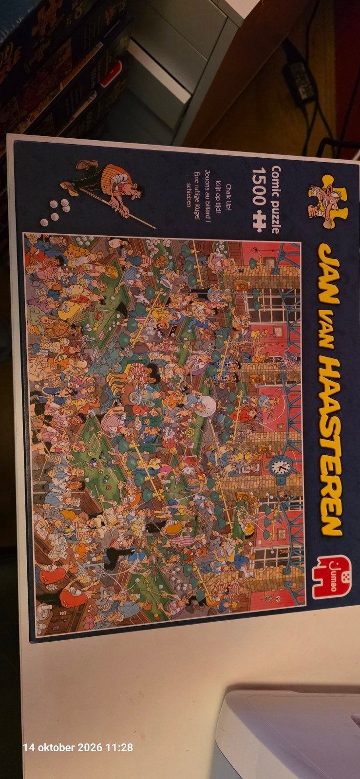 Jan van Haasteren Comic Puzzel - Chalk Up! (1500 stukjes), Hobby en Vrije tijd, Ophalen, 500 t/m 1500 stukjes, Gebruikt, Legpuzzel