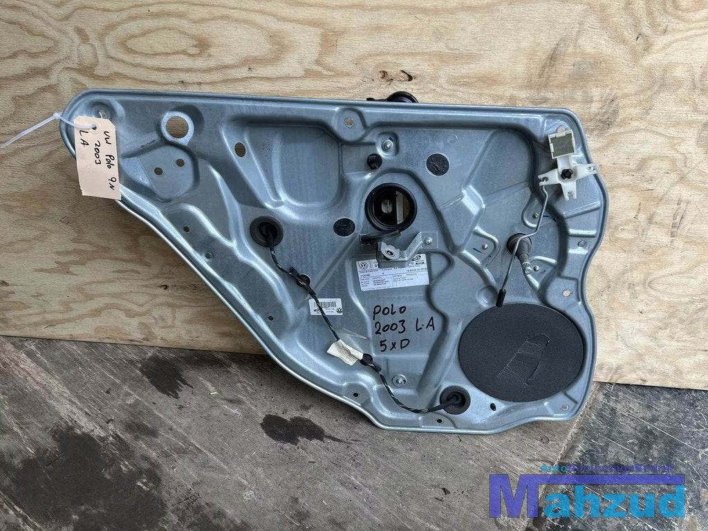 VW POLO 9N 9N2 9N3 Links achter raam mechaniek mechanisme 20, Auto-onderdelen, Ruiten en Toebehoren, Gebruikt, Volkswagen, Volkswagen AG