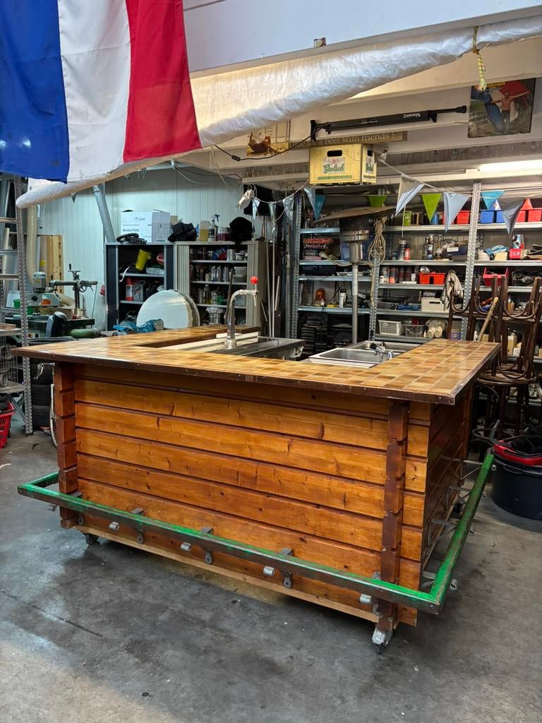 U-vormige bar, voor thuis en zaak, Ophalen, Gebruikt, Inclusief barstoelen