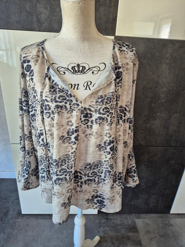 Luchtige tuniek blouse Maicazz maat 46 luipaardprint, Overige kleuren, Maat 46/48 (XL) of groter, Ophalen of Verzenden, Korte mouw