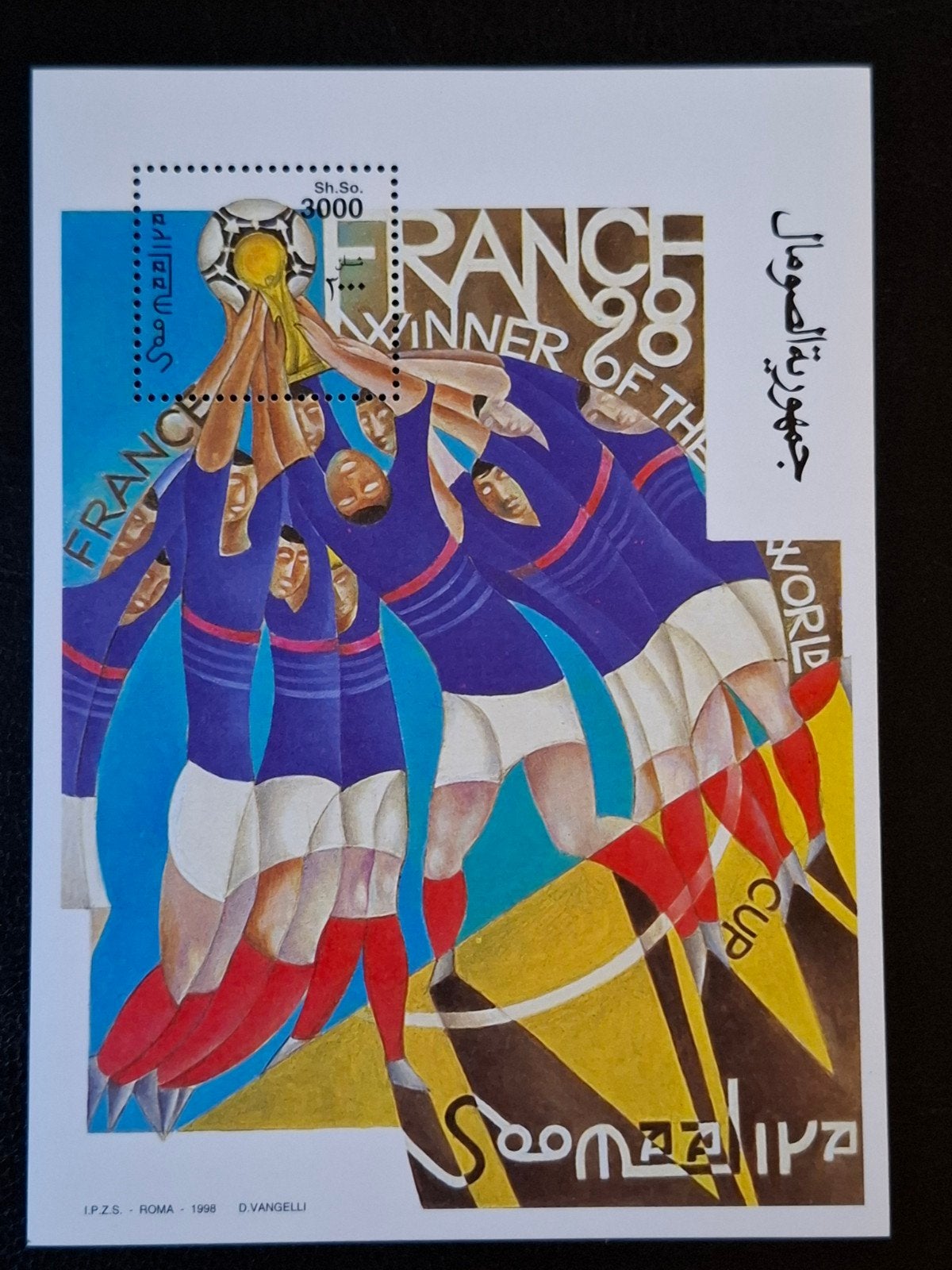 Somalië 1998 WK voetbal Frankrijk, Ophalen of Verzenden, Overige landen, Postfris