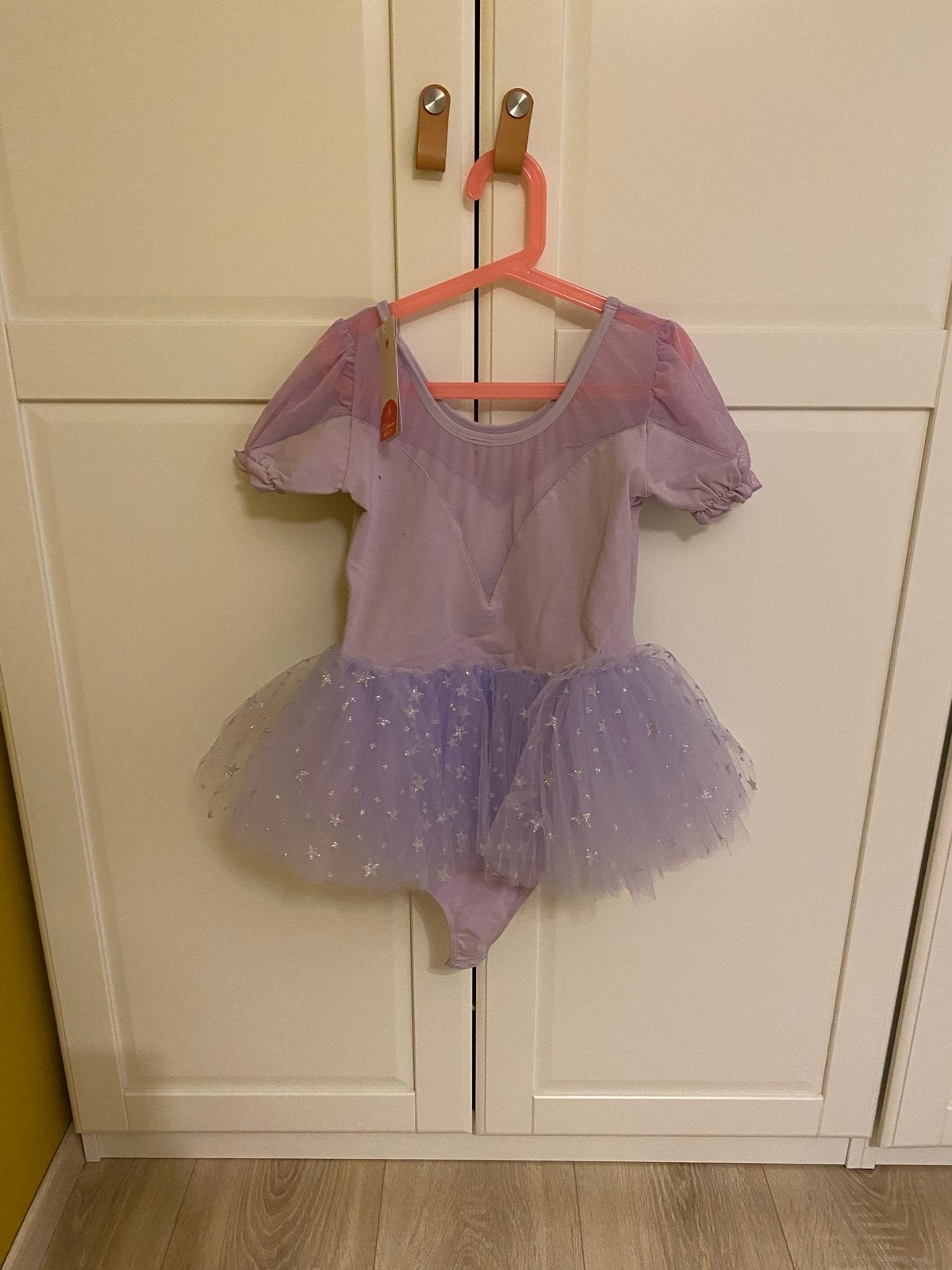 Paars balletpakje met tule rokje en sterretjes, Ophalen of Verzenden, Nieuw, 110 t/m 116, Meisje
