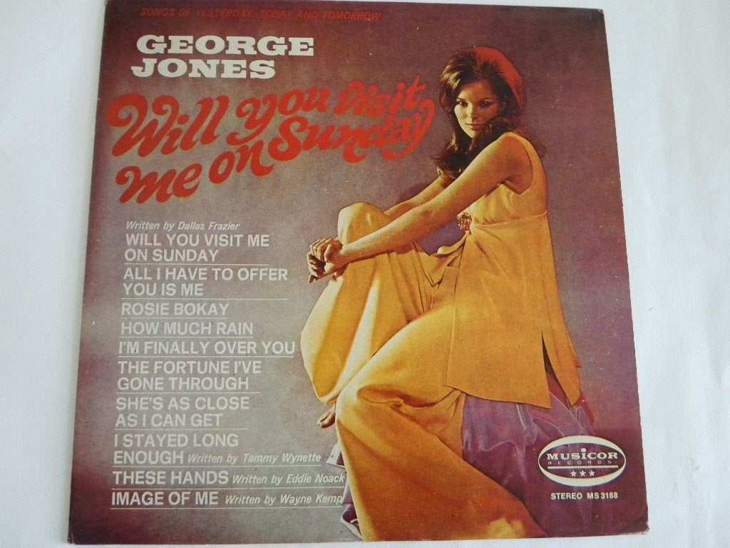 LP George Jones - Will You Visit Me On Sunday, Ophalen of Verzenden, 1970 - 1979, Gebruikt, 12 inch