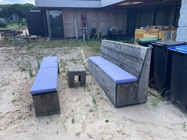 Tuinmeubel, Tuin en Terras, Tuinsets en Loungesets, Ophalen, Gebruikt, 6 zitplaatsen, Hout