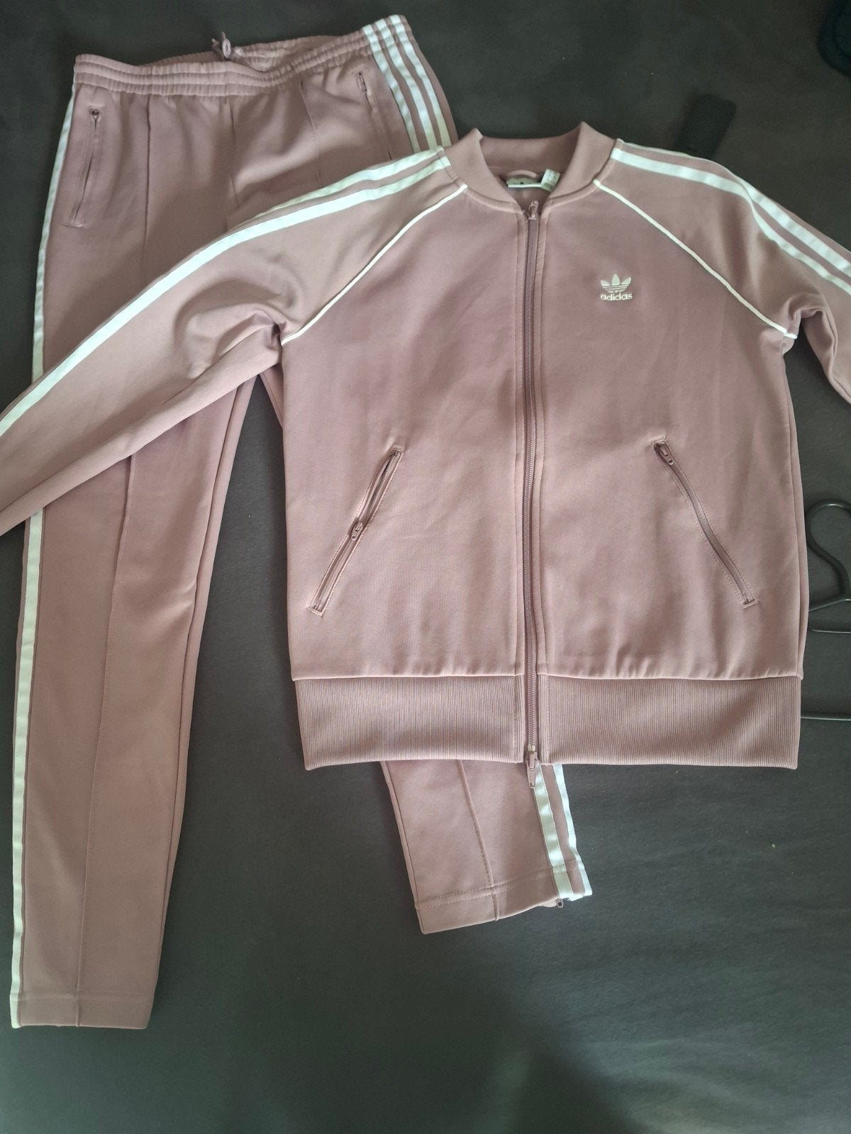 Adidas trainingspak original superstar jas zgan (S) en broek, Adidas, Paars, Ophalen of Verzenden, Maat 36 (S)