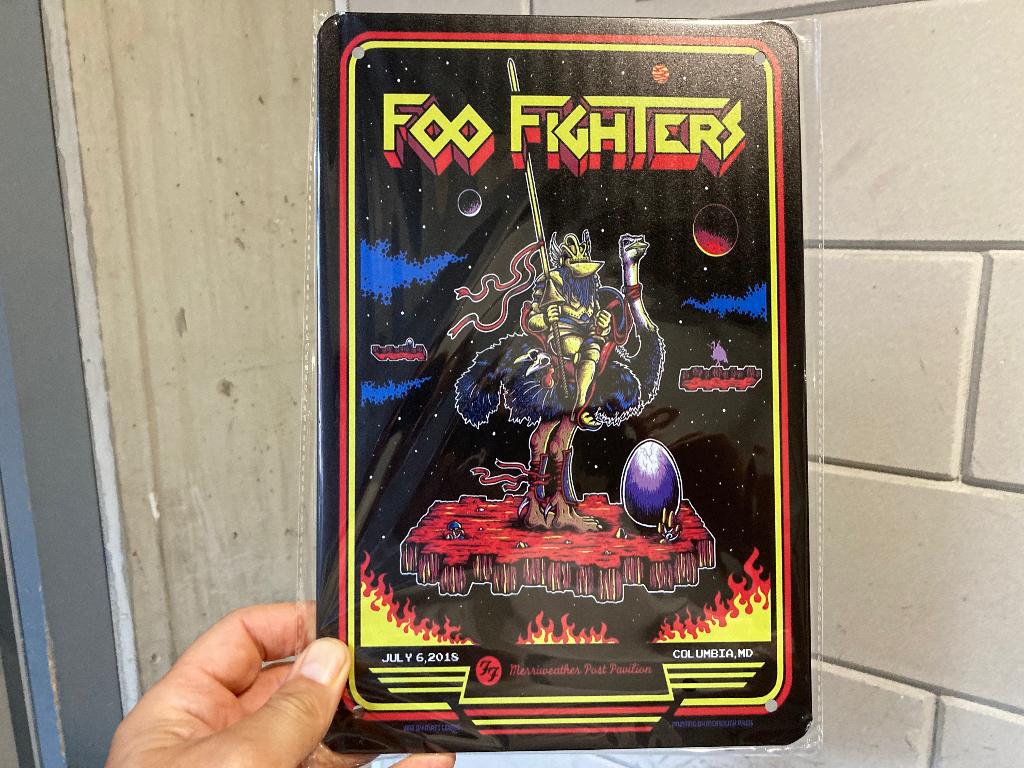 poster metaal foo fighters, Ophalen of Verzenden, Nieuw, A1 t/m A3, Film en Tv