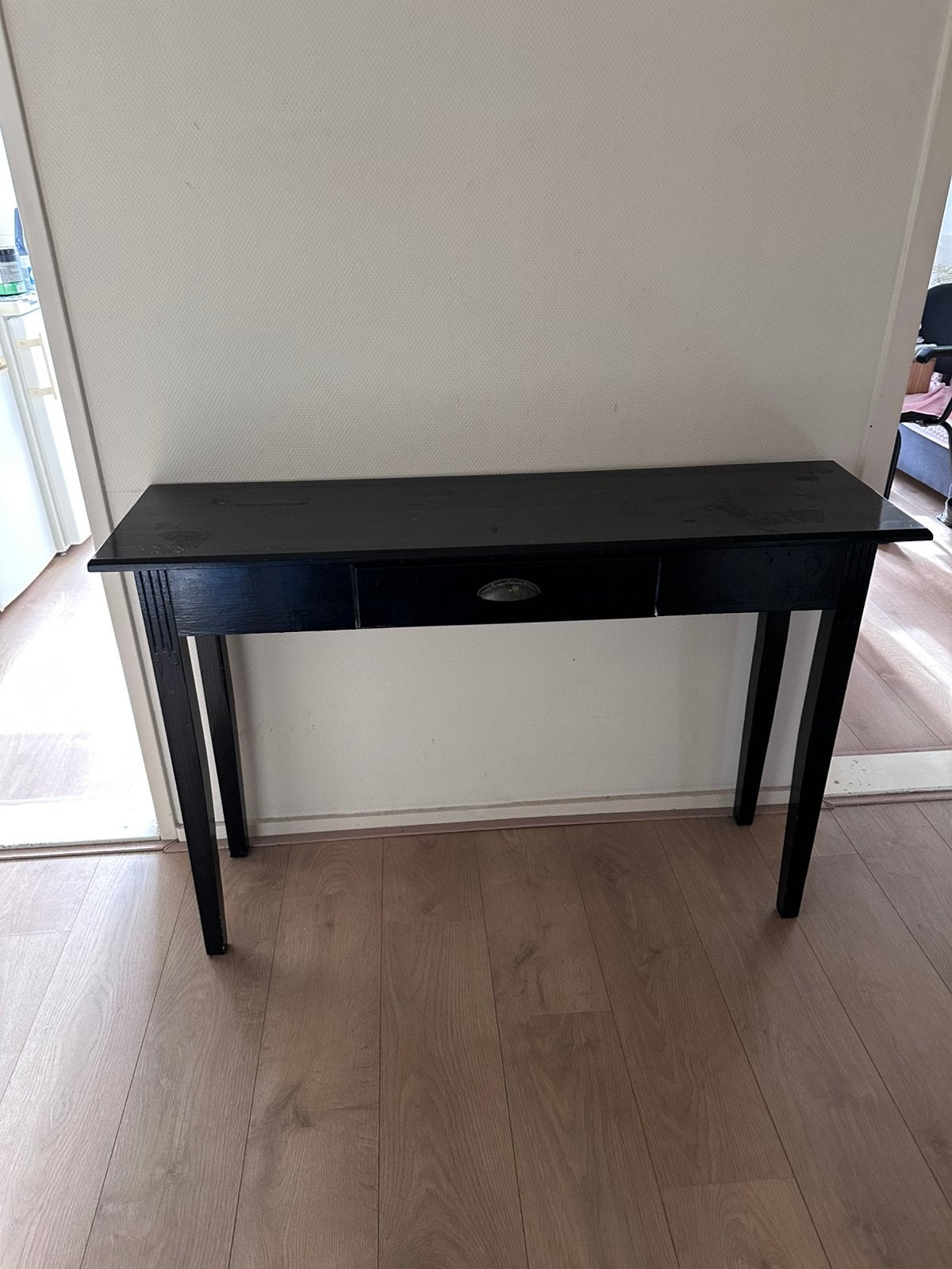 Zwarte Sidetable / Dressoir met lade - 121 cm breed