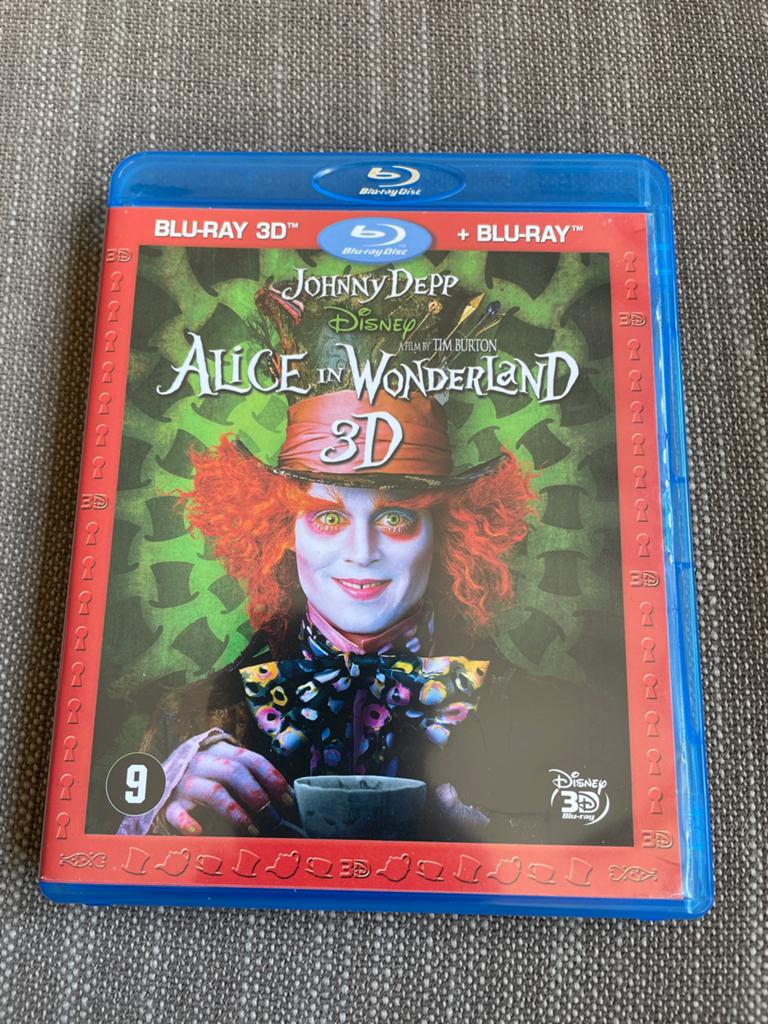 Alice in Wonderland 3D Blu-ray (Johnny Depp), Ophalen of Verzenden, Zo goed als nieuw, Avontuur, Boxset