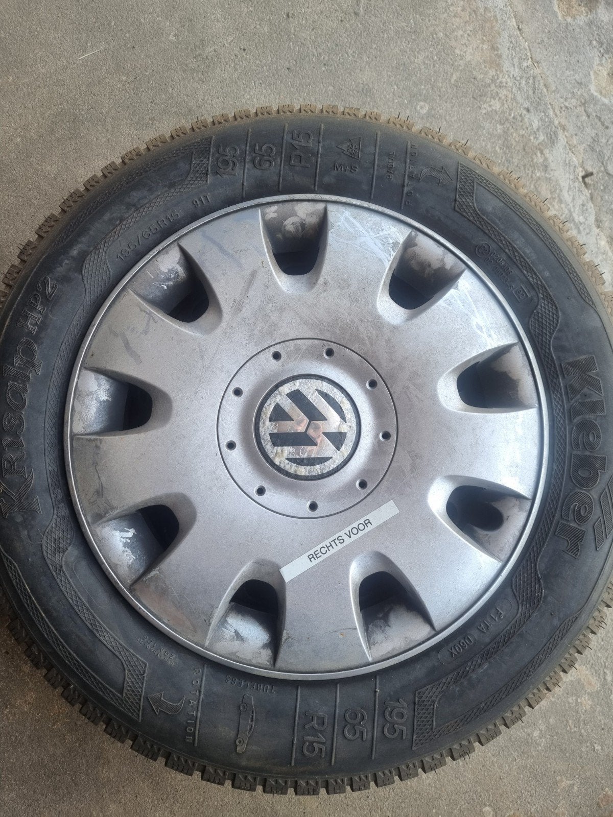 Kleber winterbanden 195/65/R15 voor VW Caddy, Ophalen of Verzenden, Gebruikt