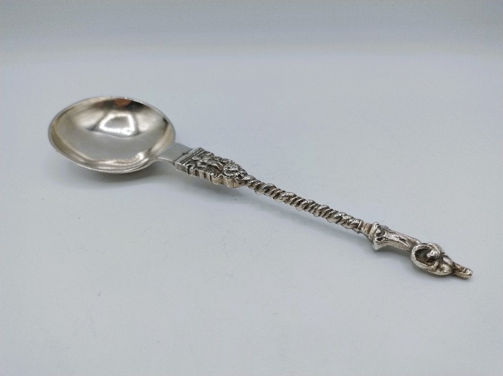 Zilveren apostellepel, R. Scheltens, Groningen, 19e eeuws, Antiek en Kunst, Verzenden, Zilver