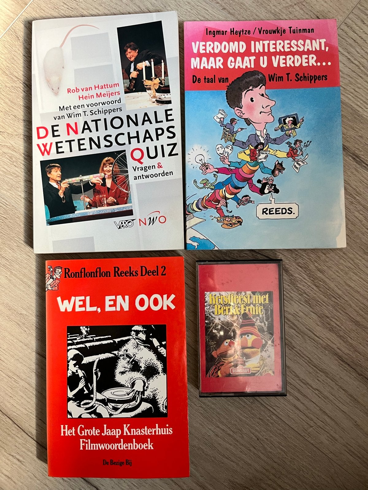 Wim T. Schippers 3 Boeken & Sesamstraat Ernie Cassette, Verzenden, Gelezen