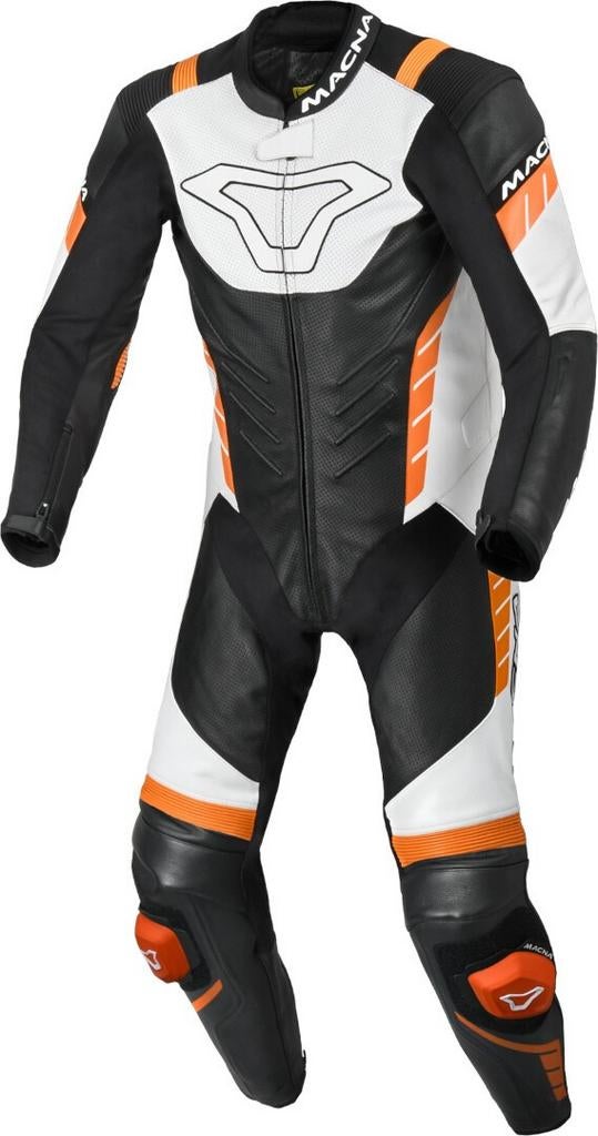 Nieuw Macna Varshall 1-delig motorpak - Zwart/wit/oranje, Motoren, Ophalen