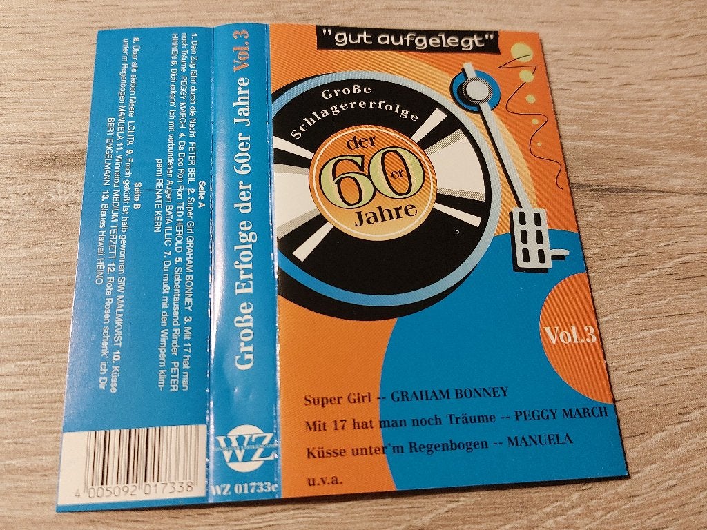 GROSSE SCHLAGERERFOLGE DER 60ER JAHRE VOL.3 (MC), 1 bandje, Ophalen of Verzenden, Zo goed als nieuw, Origineel