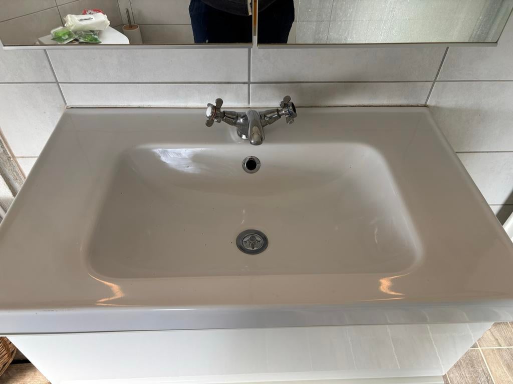 IKEA ODENSVIK/GODMORGON Wastafel en meubel, Huis en Inrichting, Ophalen, Zo goed als nieuw, Wit, Overige typen