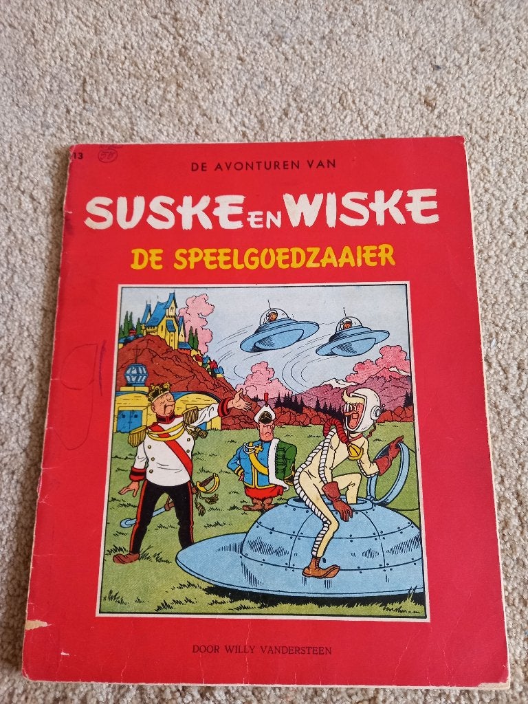 Suske & Wiske RH NL ongekleurd(3)-De speelgoedzaaier 4e druk, Gelezen, Willy Vandersteen, Eén stripboek, Ophalen of Verzenden