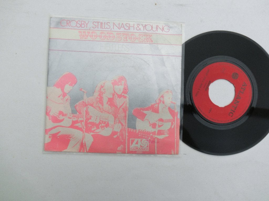Crosby,Stills ,Nash & young Woodstock/Helpless, Ophalen of Verzenden, Zo goed als nieuw, 7 inch, Pop