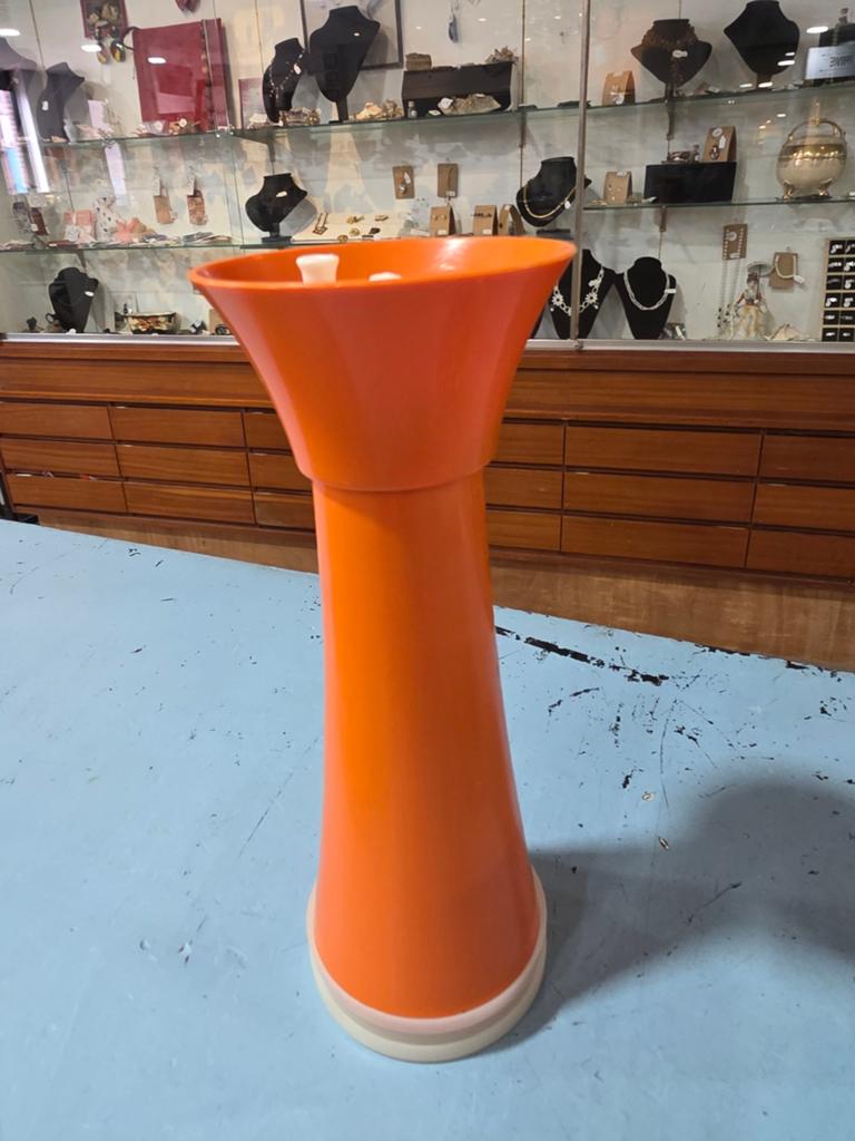 Vintage Tupperware Oranje Schenkkan met Zeef, Huis en Inrichting, Veenlustplein 16, Beker of Kan, Ophalen of Verzenden, Zo goed als nieuw