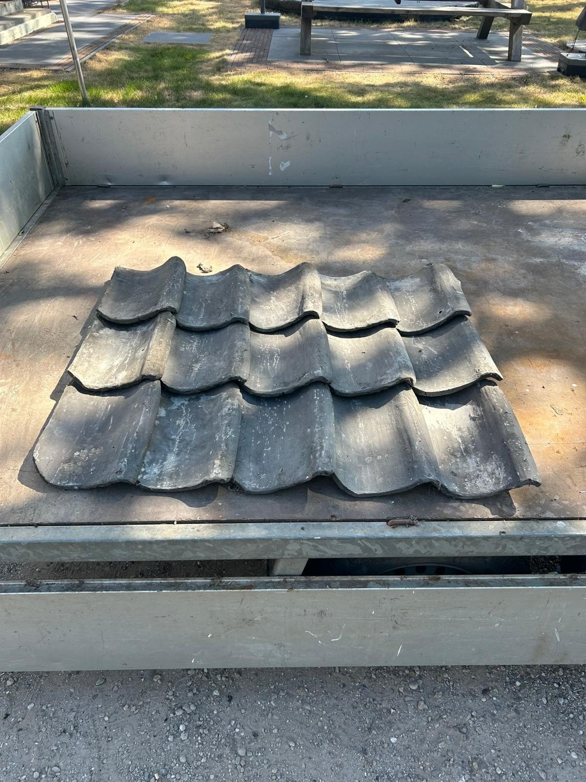 Oud Hollandse dakpannen, Doe-het-zelf en Verbouw, Dakpannen en Dakbedekking, Ophalen, Gebruikt, Steen of Klei, Zwart