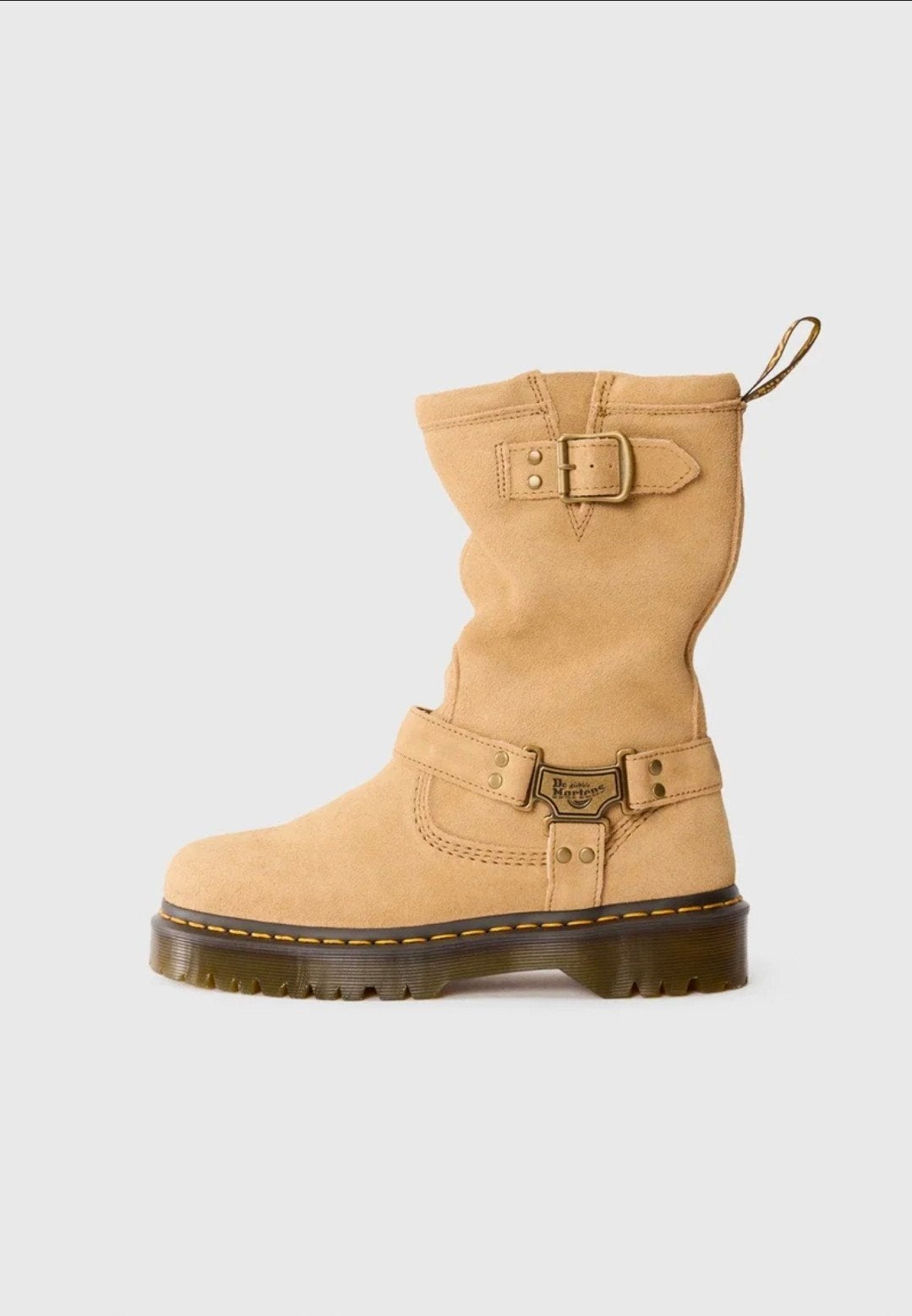 Dr. Martens Aniston Strap High Boot - EU 42, Hoge laarzen, Verzenden, Beige, Nieuw