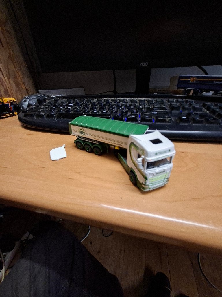 Promotoys Scania P.v.d. Hoeven transport, Ophalen of Verzenden, Zo goed als nieuw, Bus of Vrachtwagen, Herpa