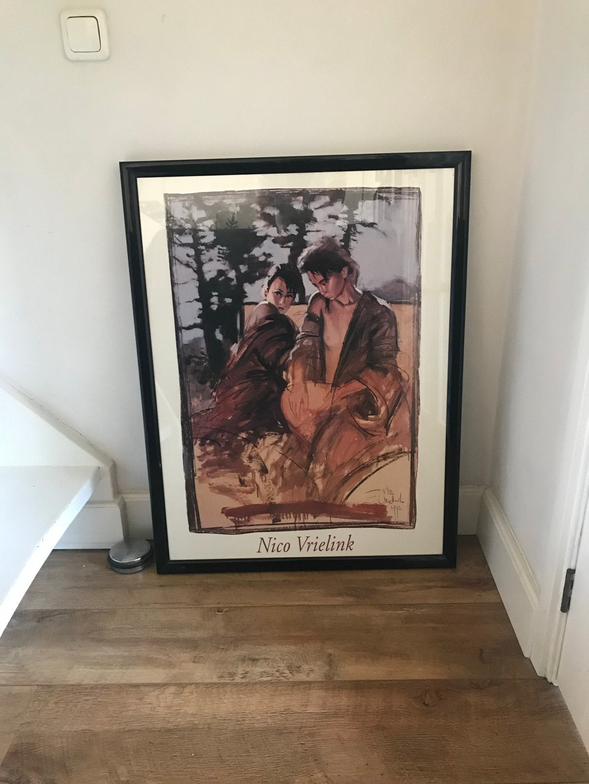 Ingelijste poster Nico Vrielink 60x80 cm, Ophalen, Zo goed als nieuw, Overige onderwerpen