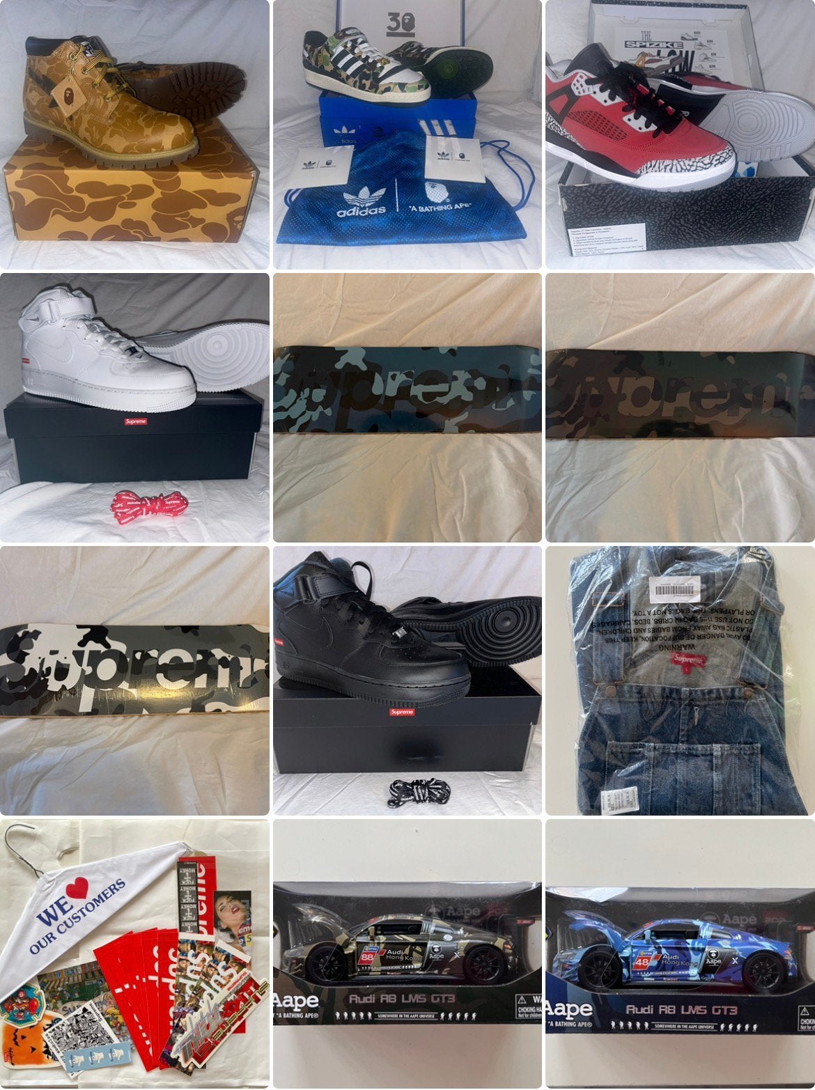 Nike Supreme Bape Timberland Jordan, Ophalen of Verzenden, Nieuw, Overige kleuren