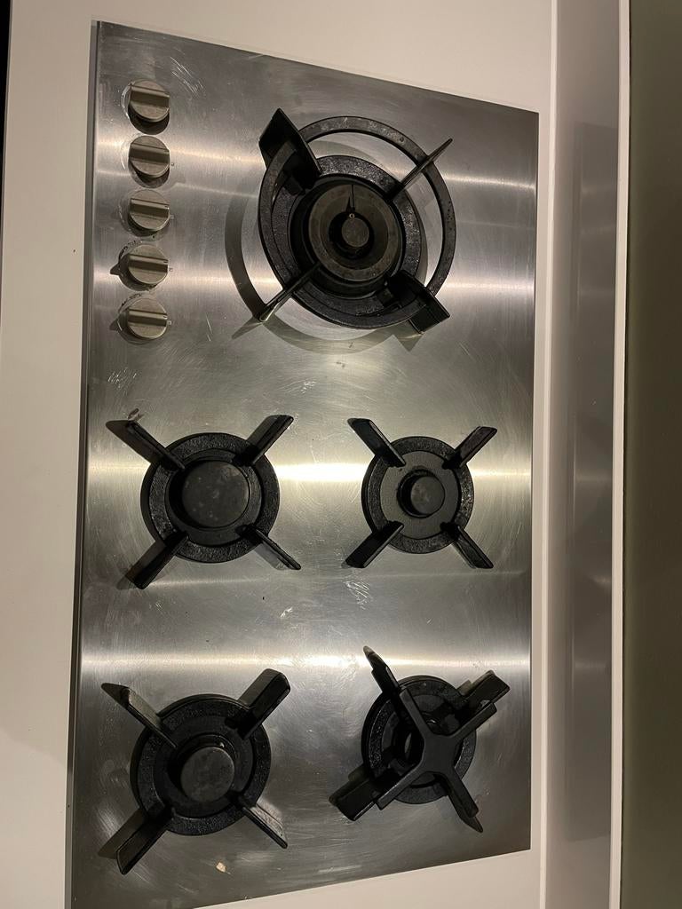 Atag 5-pits gasfornuis met krachtige wokbrander, Ophalen, Gebruikt, 60 cm of meer, Inbouw