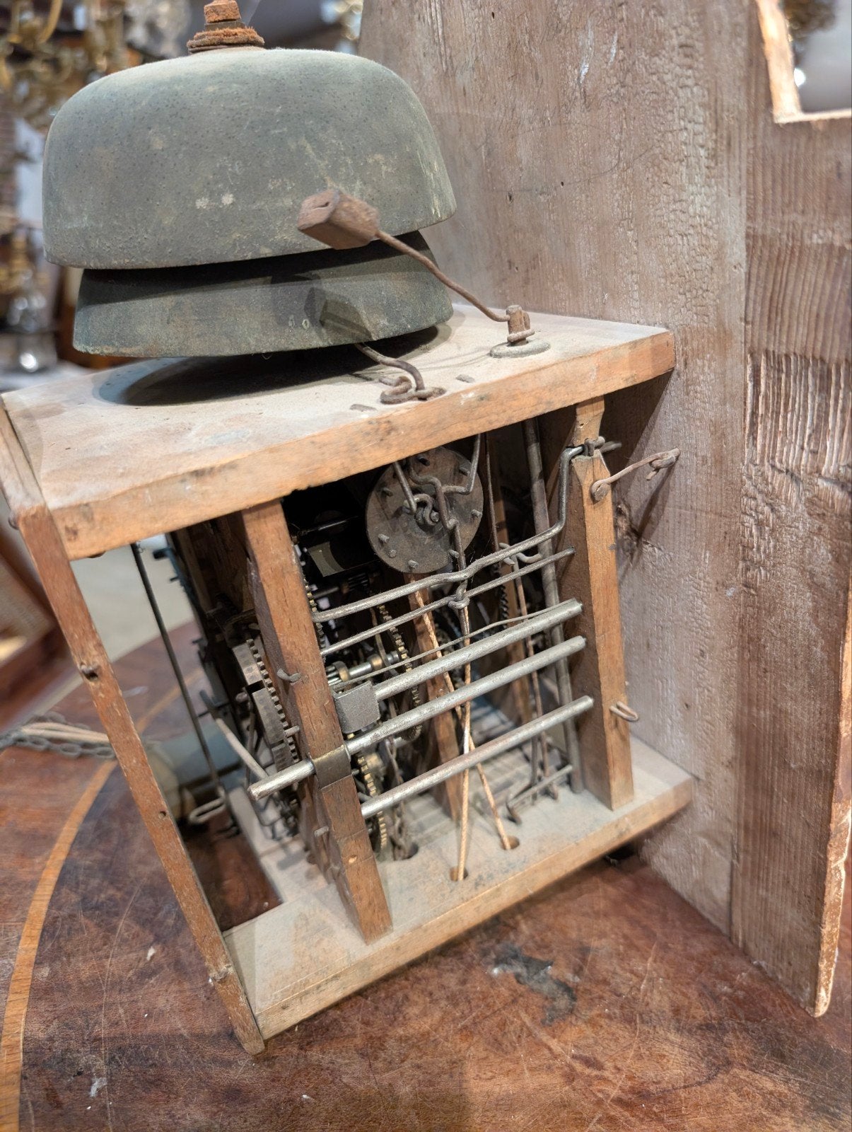 antieke schwartwader klok kwartier slag en wekker. €225., Ophalen