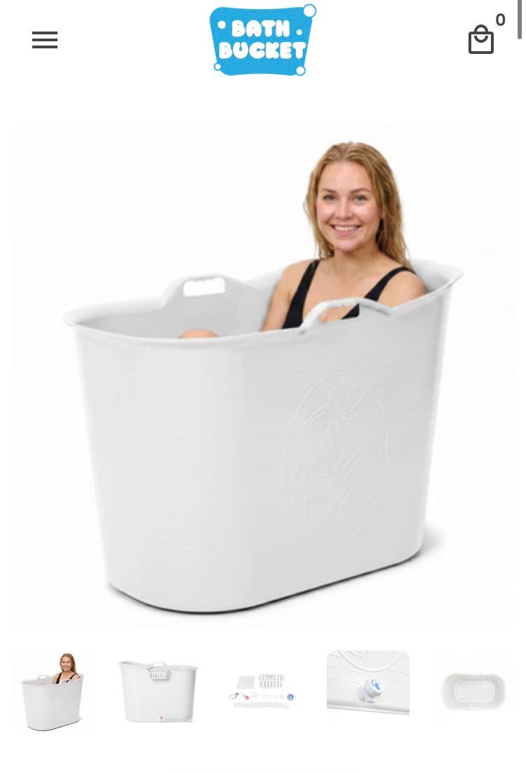 Large Bath Bucket wit Grote badkuip bath tub bademmer ijsbad, Ophalen, Zo goed als nieuw