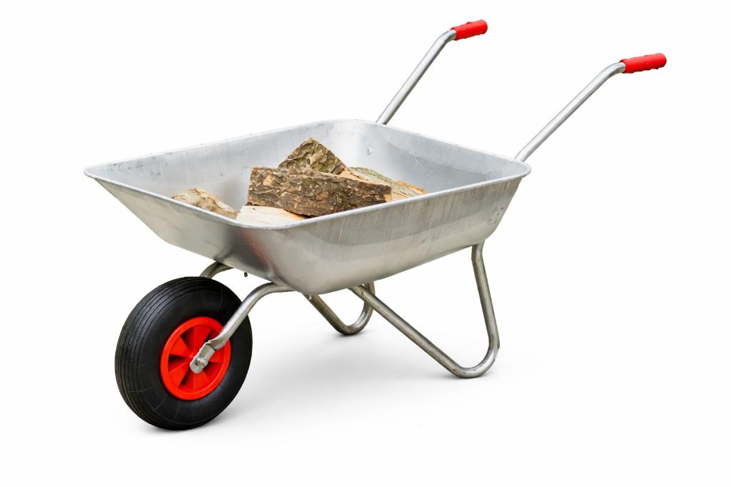 Kruiwagen (Nieuw) 65L Gegalvaniseerd Staal 100KG, Ophalen, Nieuw, Handmatig, Eenwielig
