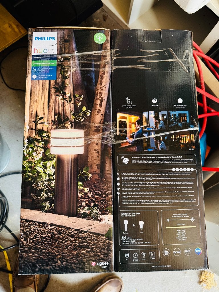 Philips Hue Outdoor Pedestal Tuar, Tuin en Terras, Ophalen, Gebruikt, Minder dan 50 watt, Aluminium