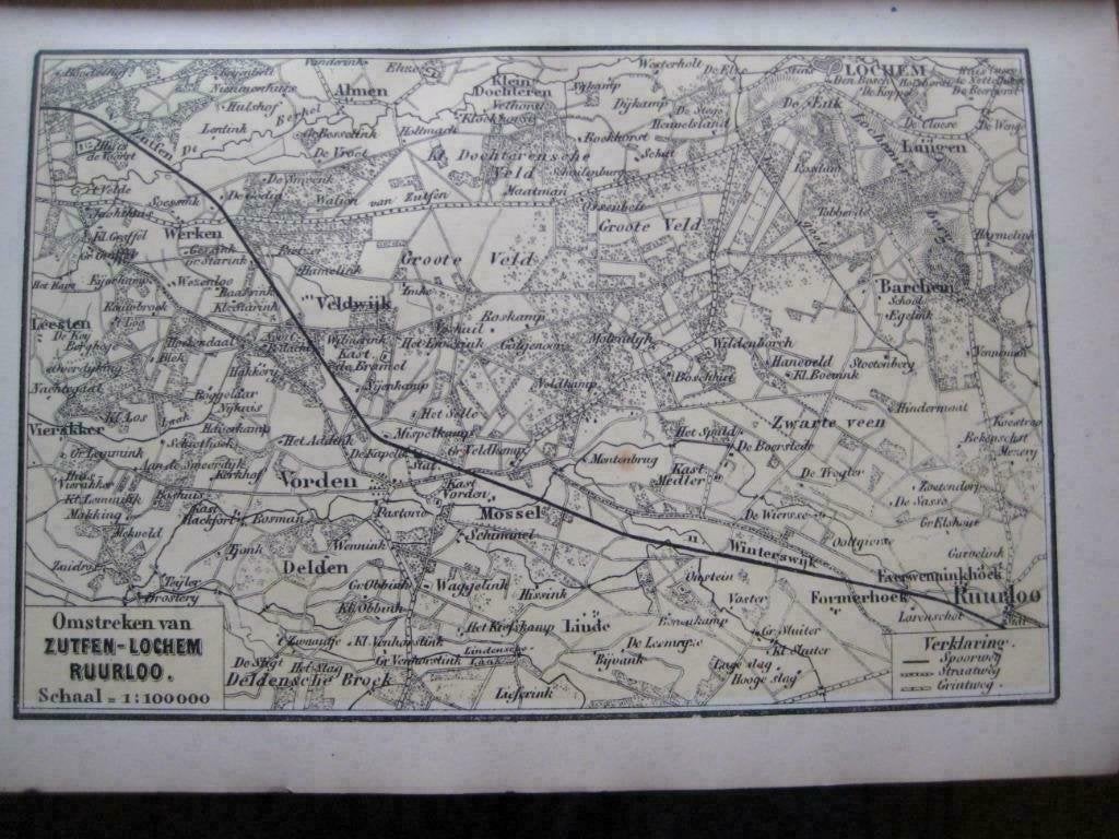 K 08 / Zutphen/ Lochem /  Ruurlo  Litho 1887, Ophalen of Verzenden