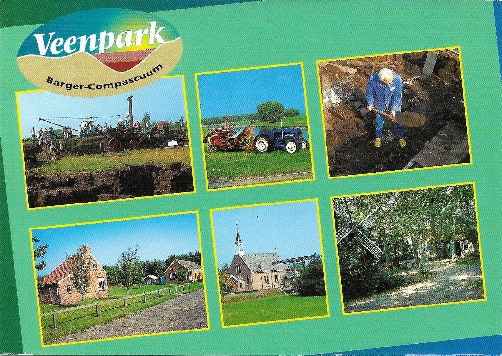Ansichtkaart  	Barger-Compascuum	Veenpark	6-luik, Verzenden, 1980 tot heden, Gelopen, Drenthe