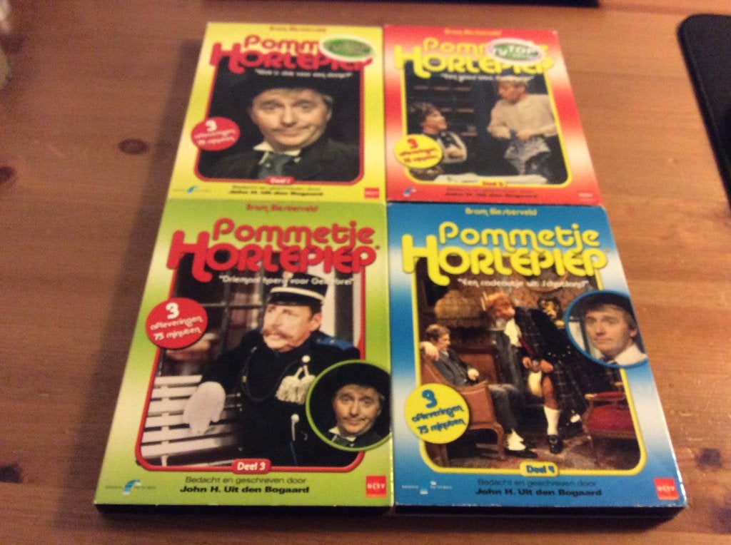Pommetje Horlepiep deel 1-4. Prijs is setprijs, Cd's en Dvd's, Gebruikt, Alle leeftijden, Komedie, Ophalen of Verzenden