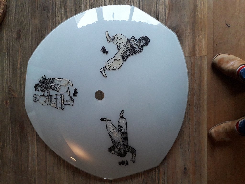 nostalgische kinderkamer plafondlamp Pipo de clown, Ophalen, Gebruikt, Vintage, Overige fittingen