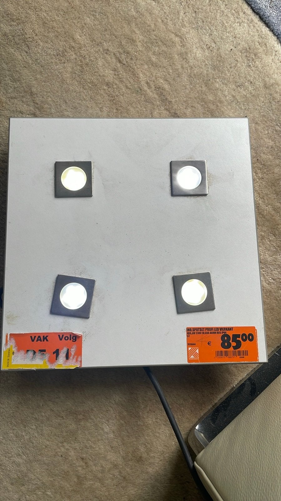 LED (4x) Inbouwspot voor buiten 45x45 mm, Huis en Inrichting, Lampen | Spots, Ophalen, Overige merken, Nieuw, Overige fittingen