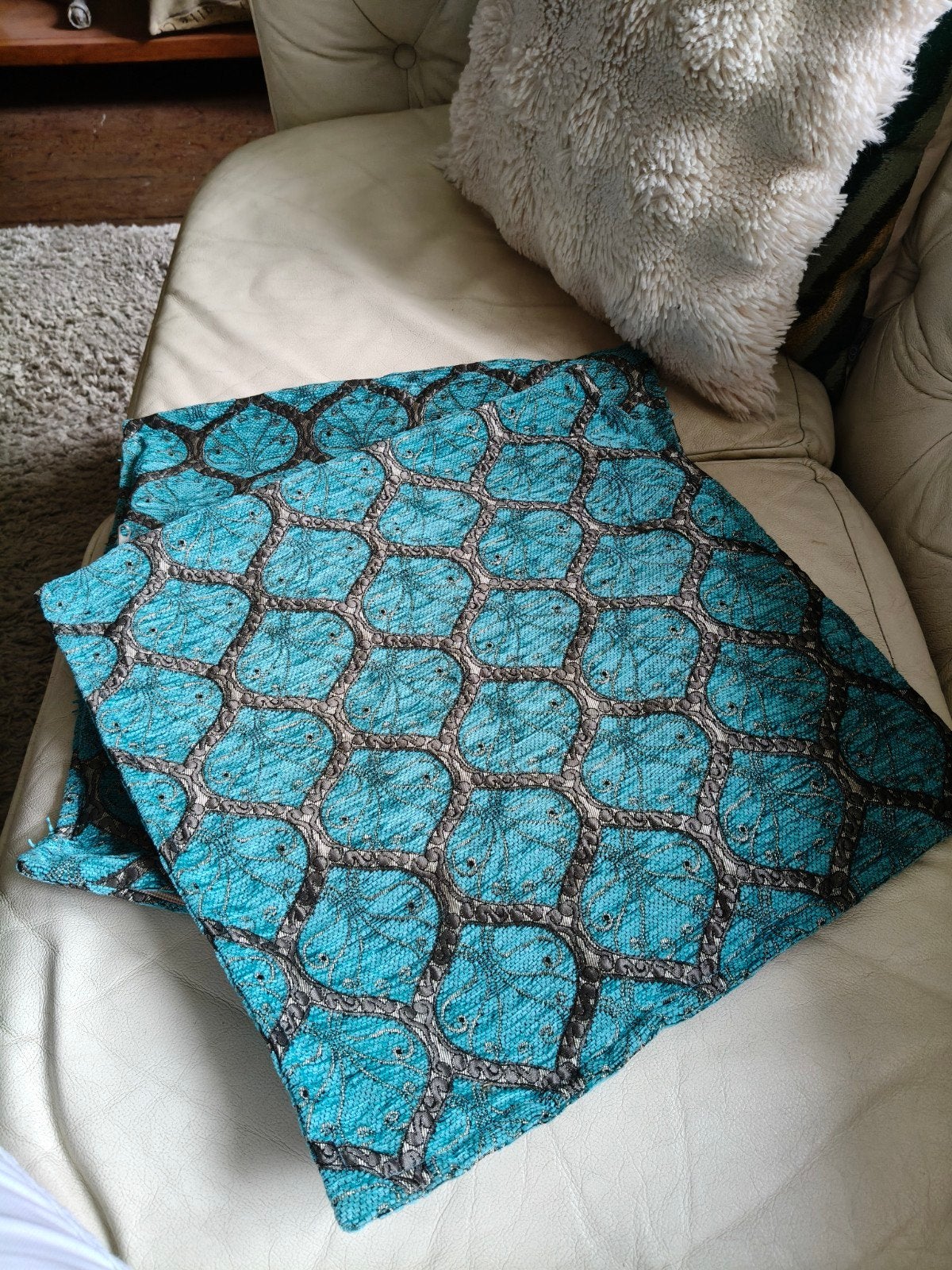 kussenhoes, ibizastyle, turquoise, Ophalen of Verzenden