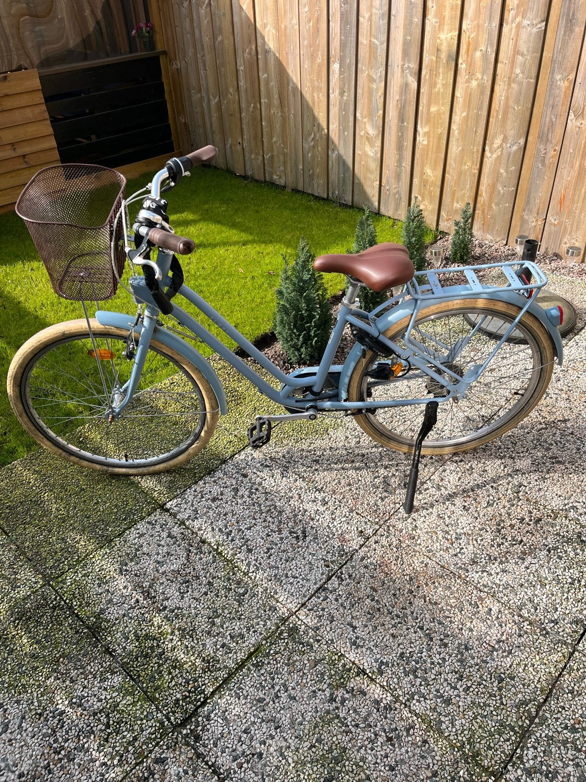 VASTE PRIJS ❗️Damesfiets met mandje en versnellingen, Gebruikt, Velgrem, Versnellingen, 50 tot 53 cm