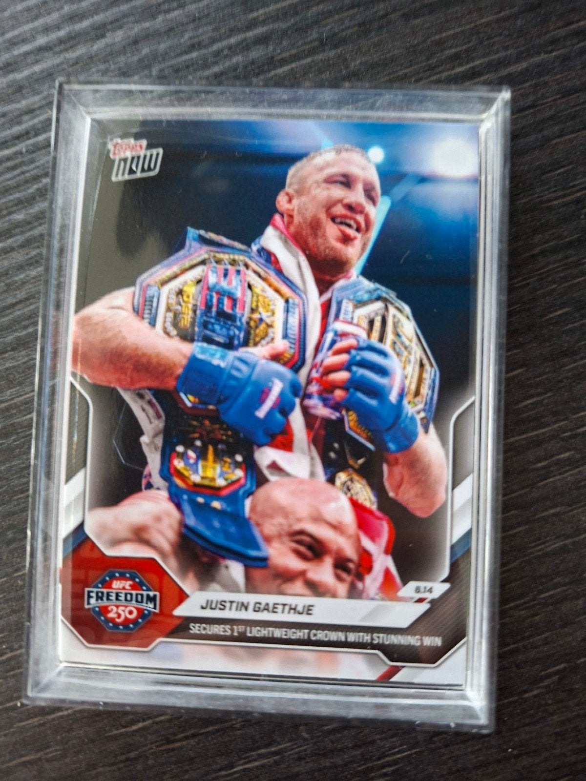 Justin Gaethje UFC Freedom 250 Topps Now Spelerskaart, Ophalen of Verzenden, Buitenlandse clubs, Spelerskaart