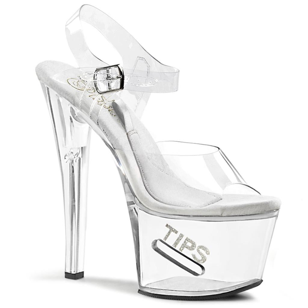PLEASER Tipjar-708-5 NIEUW maat 40 EU doorzichtige hakken, Kleding | Dames, Nieuw, Ophalen of Verzenden, H, Schoenen met hoge hakken
