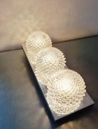 vintage space age wand-plafondlamp glashütte Limburg, Huis en Inrichting, Ophalen, E14 (klein), Zo goed als nieuw, Glas